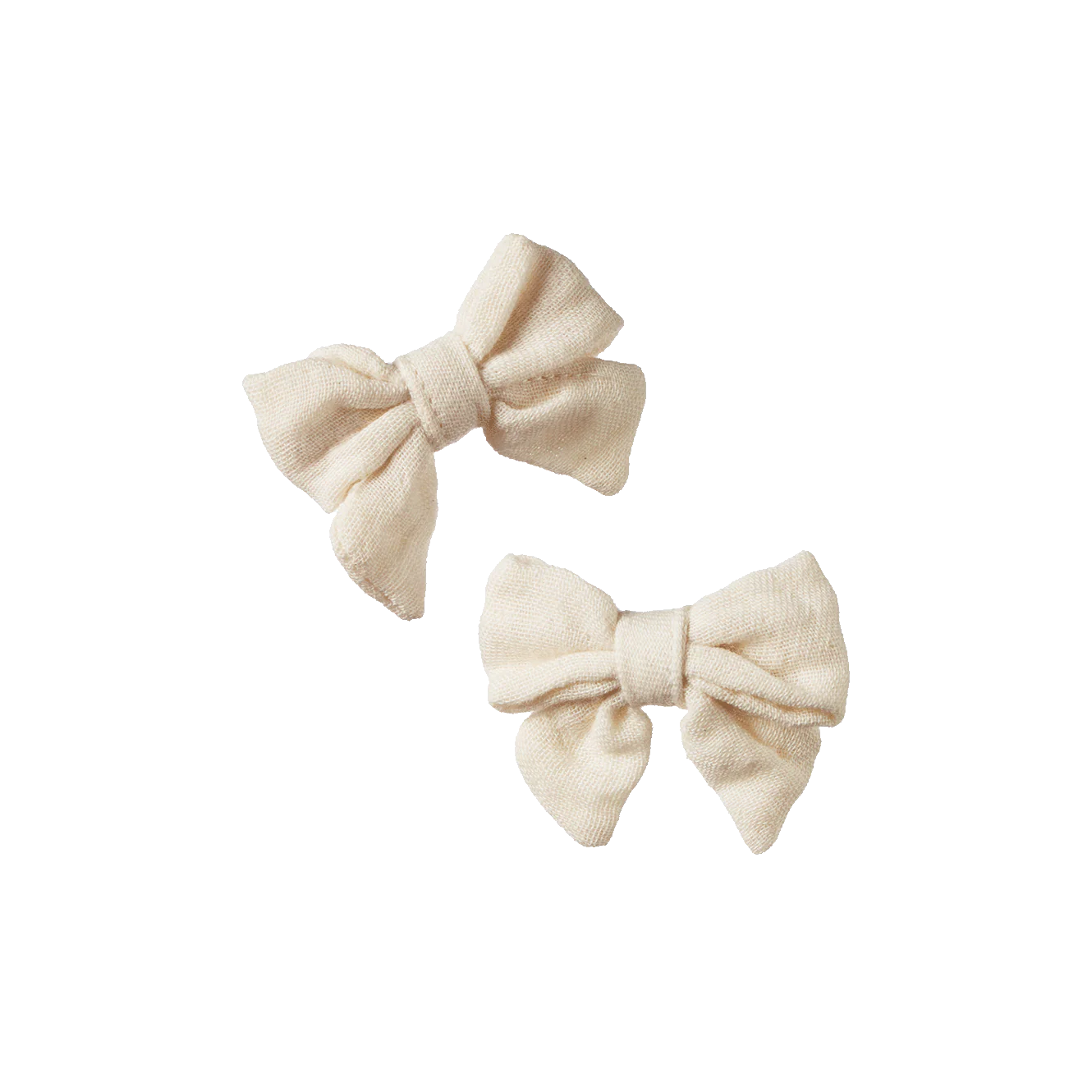 BOW HAIR CLIPS - 2 Pack - Natural | Nature Baby
