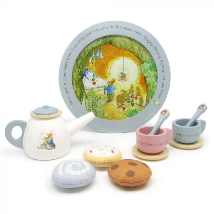 PETER RABBIT WOODEN TEA PARTY SET | Beatrix Potter
