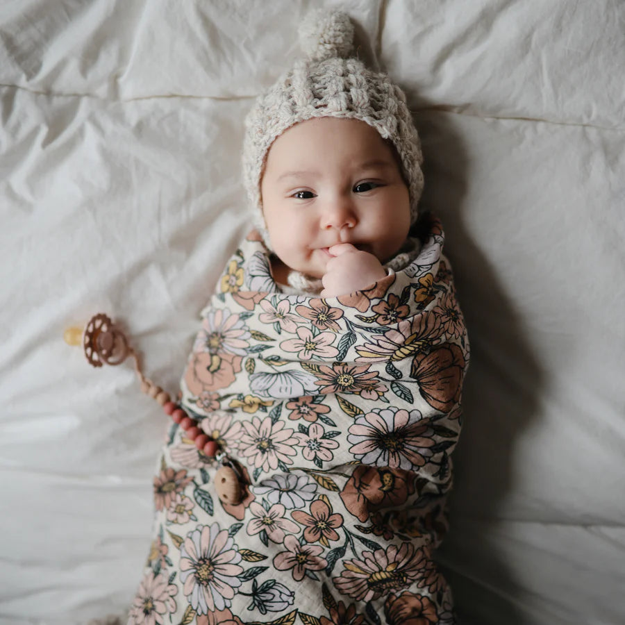 Swaddle - Retro Flowers | Mushie
