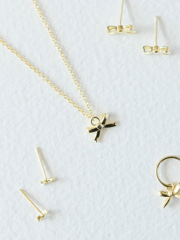 Bow Necklace - Gold | Sophie Store