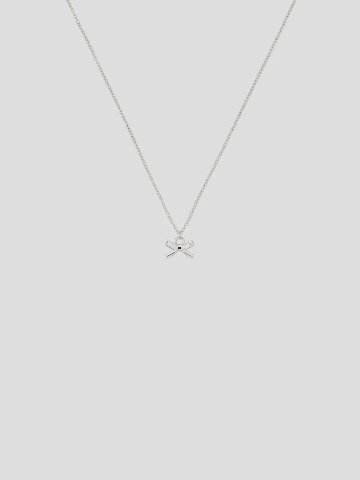 Bow Necklace - Silver | Sophie Store