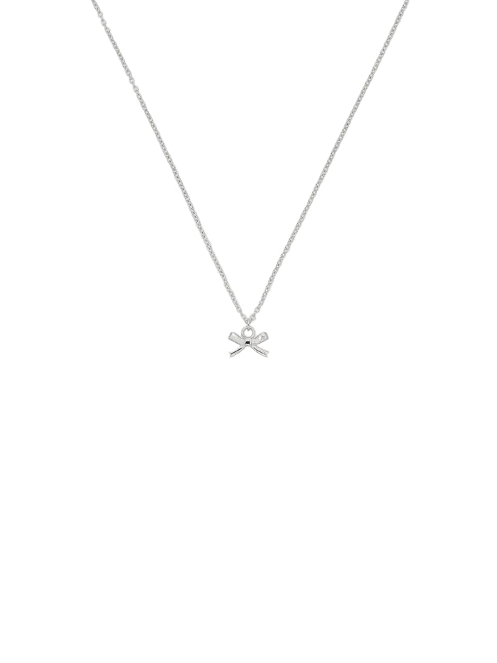 Bow Necklace - Silver | Sophie Store