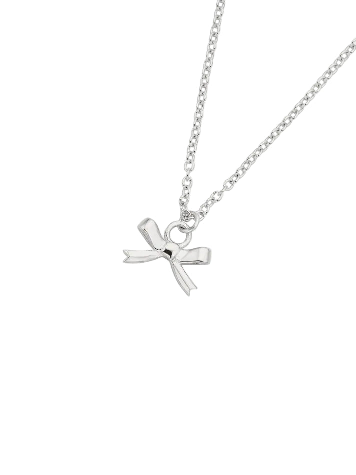 Bow Necklace - Silver | Sophie Store