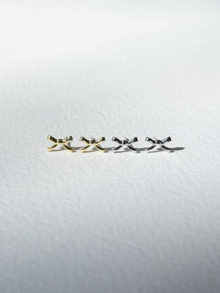 Bow Studs - Gold | Sophie Store