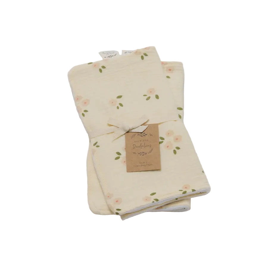 Burp Cloth - Set of 2 - Daisy | Over The Dandelions