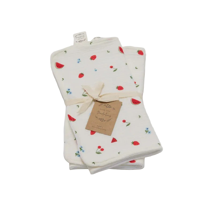 Burp Cloth - Set of 2 - Sweet Pickings | Over The Danelions
