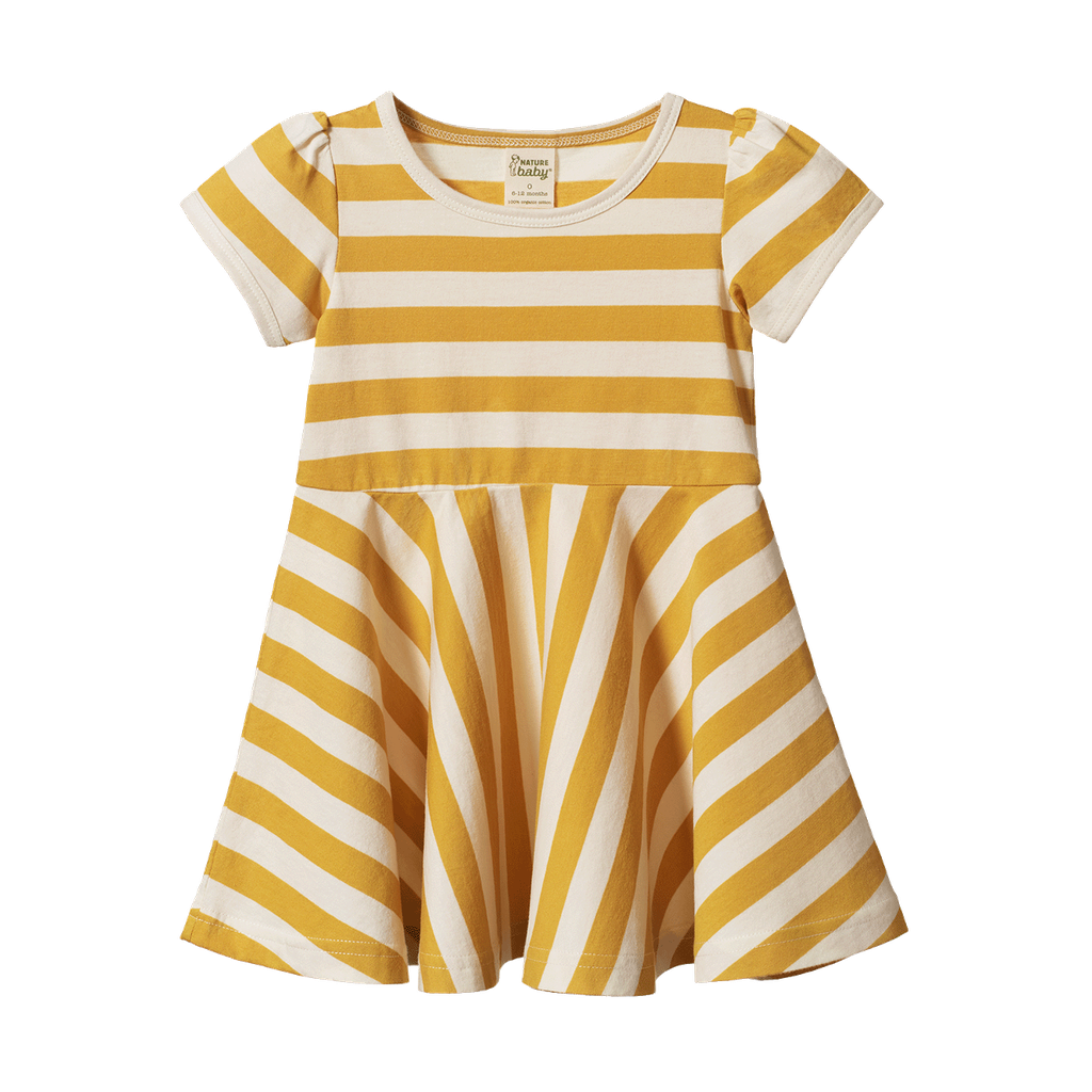 SEASIDE DRESS - Golden Sea Stripe | Nature Baby