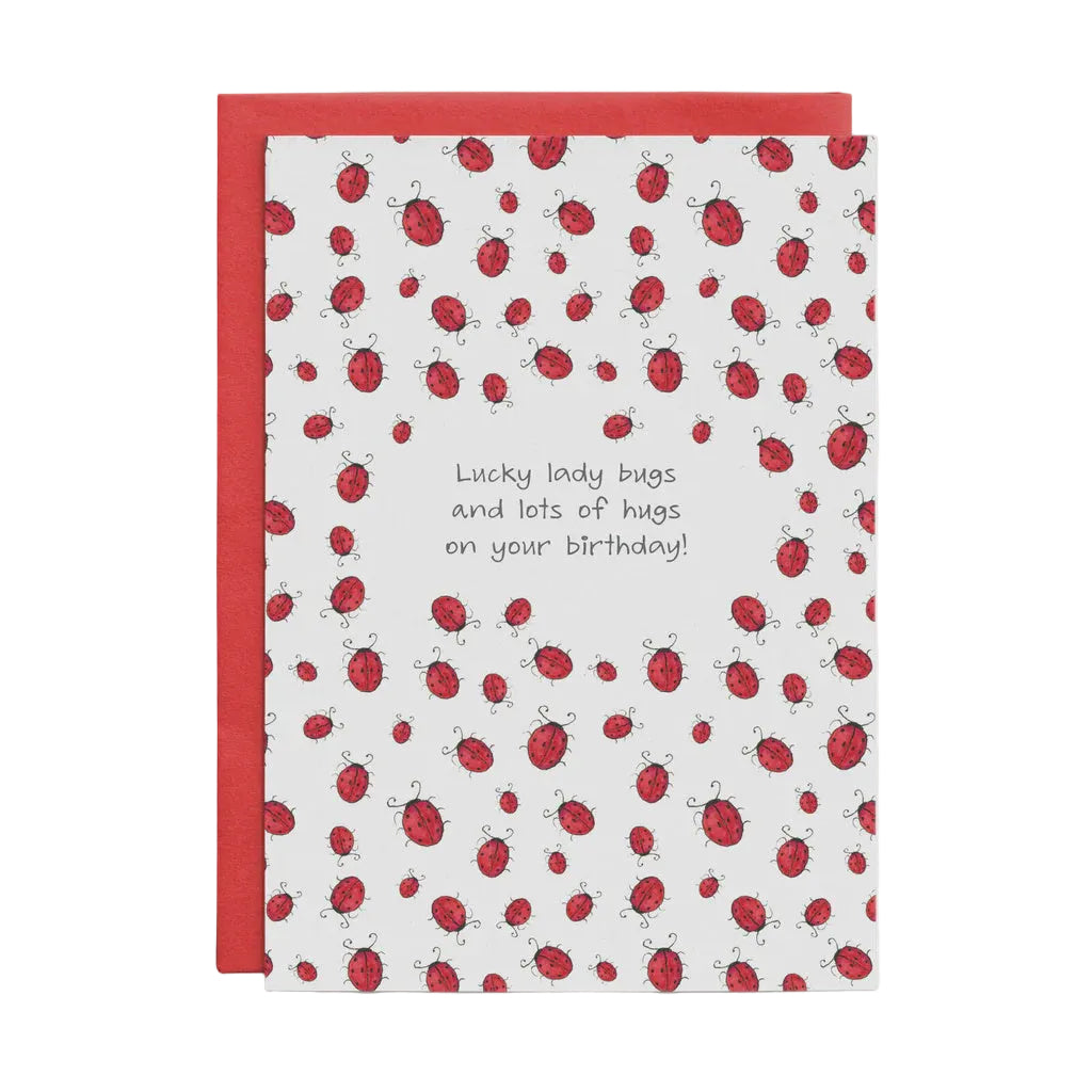 Lucky lady bugs and lots of hugs... - Birthday Card | Cottonwood