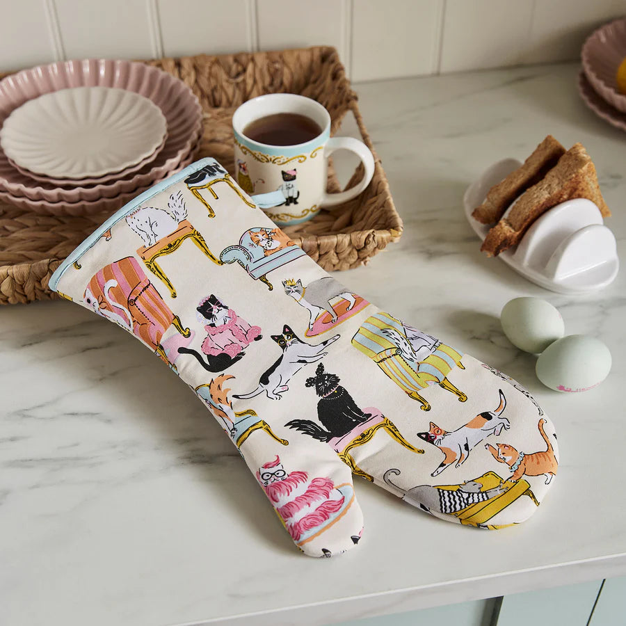 Cool Cats Gauntlet Oven Glove in Multicolour | Ulster Weavers