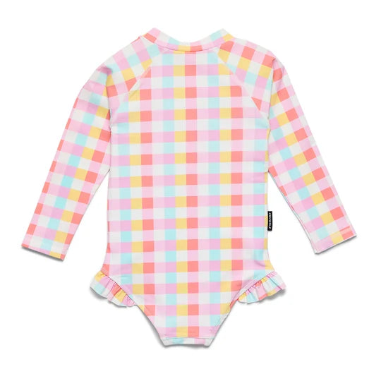 Long Sleeve Swimsuit - Pop Gingham | CRYWOLF