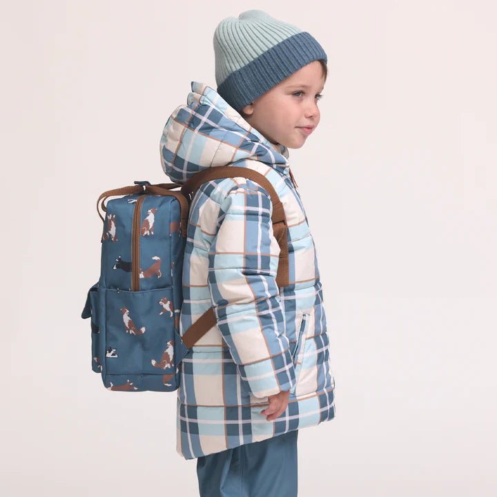 Reversible Eco-Puffer - Blue Plaid | Crywolf