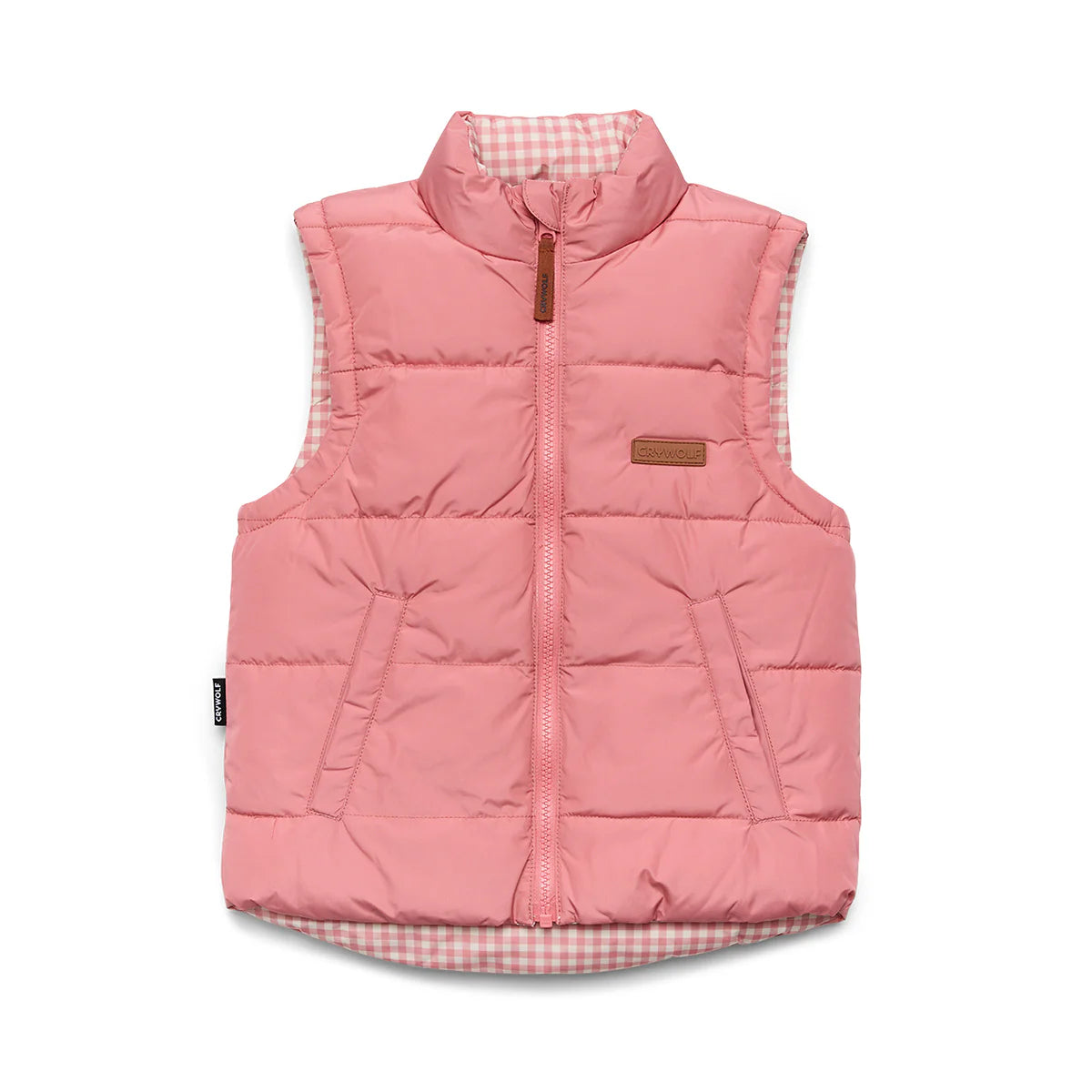 Reversible Eco-Vest - Rose Gingham | Crywolf