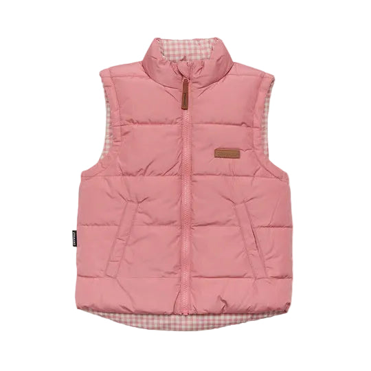 Reversible Eco-Vest - Rose Gingham | Crywolf