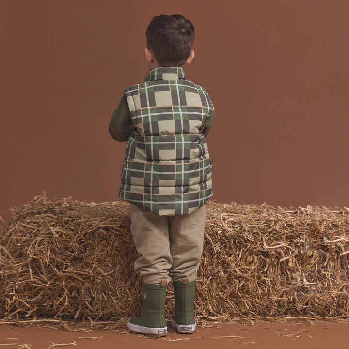 Reversible Eco-Vest - Field Plaid | Crywolf