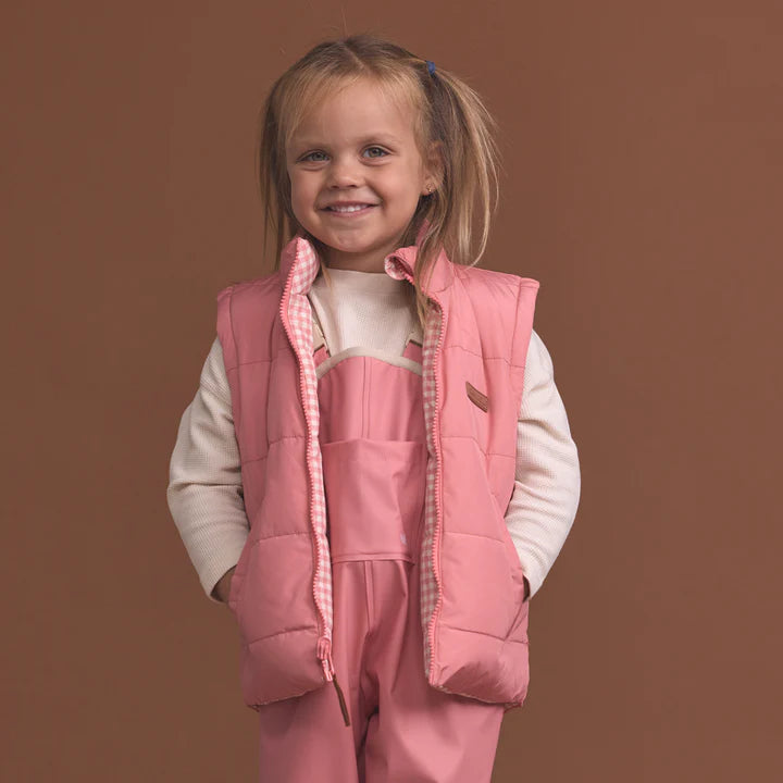 Reversible Eco-Vest - Rose Gingham | Crywolf