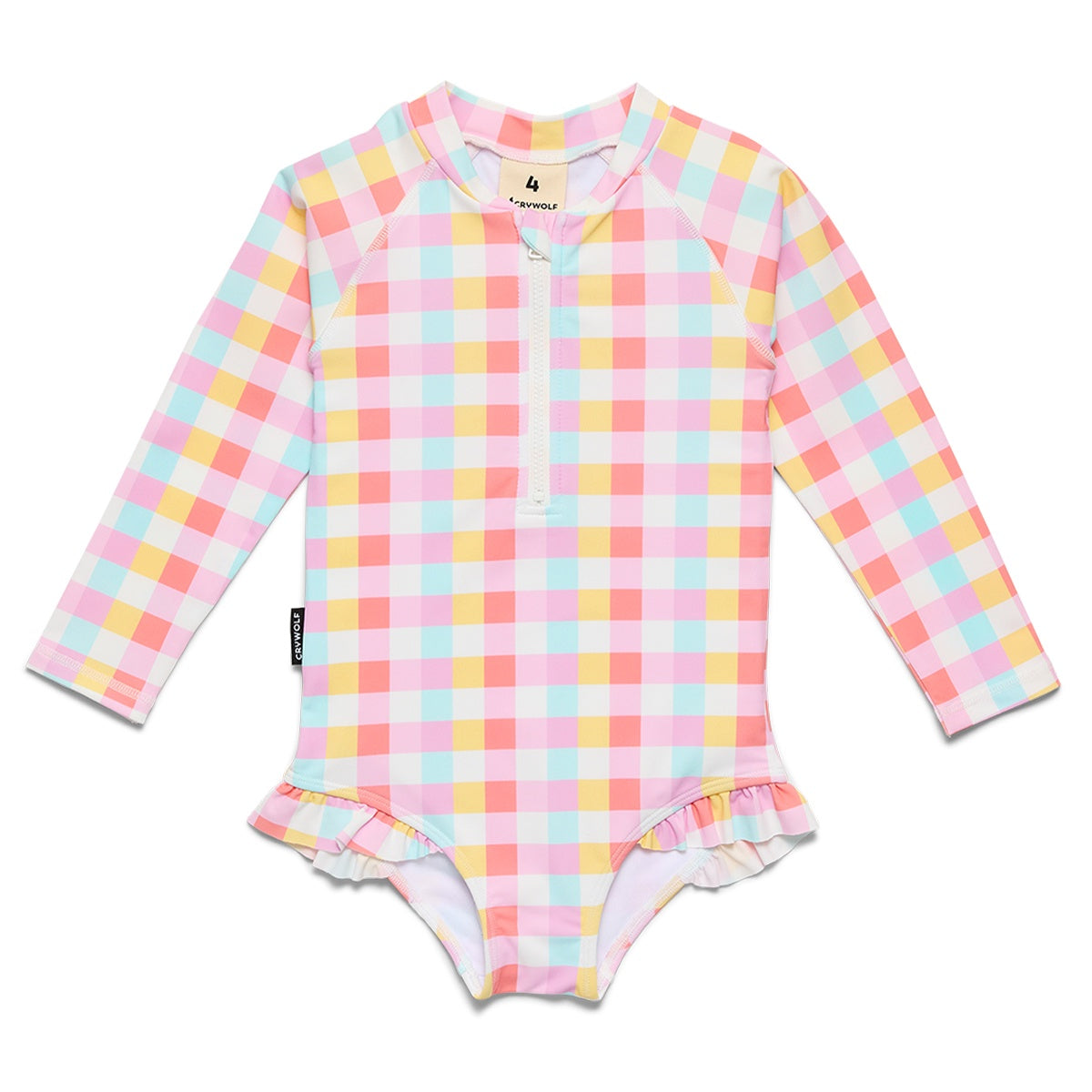 Long Sleeve Swimsuit - Pop Gingham | CRYWOLF