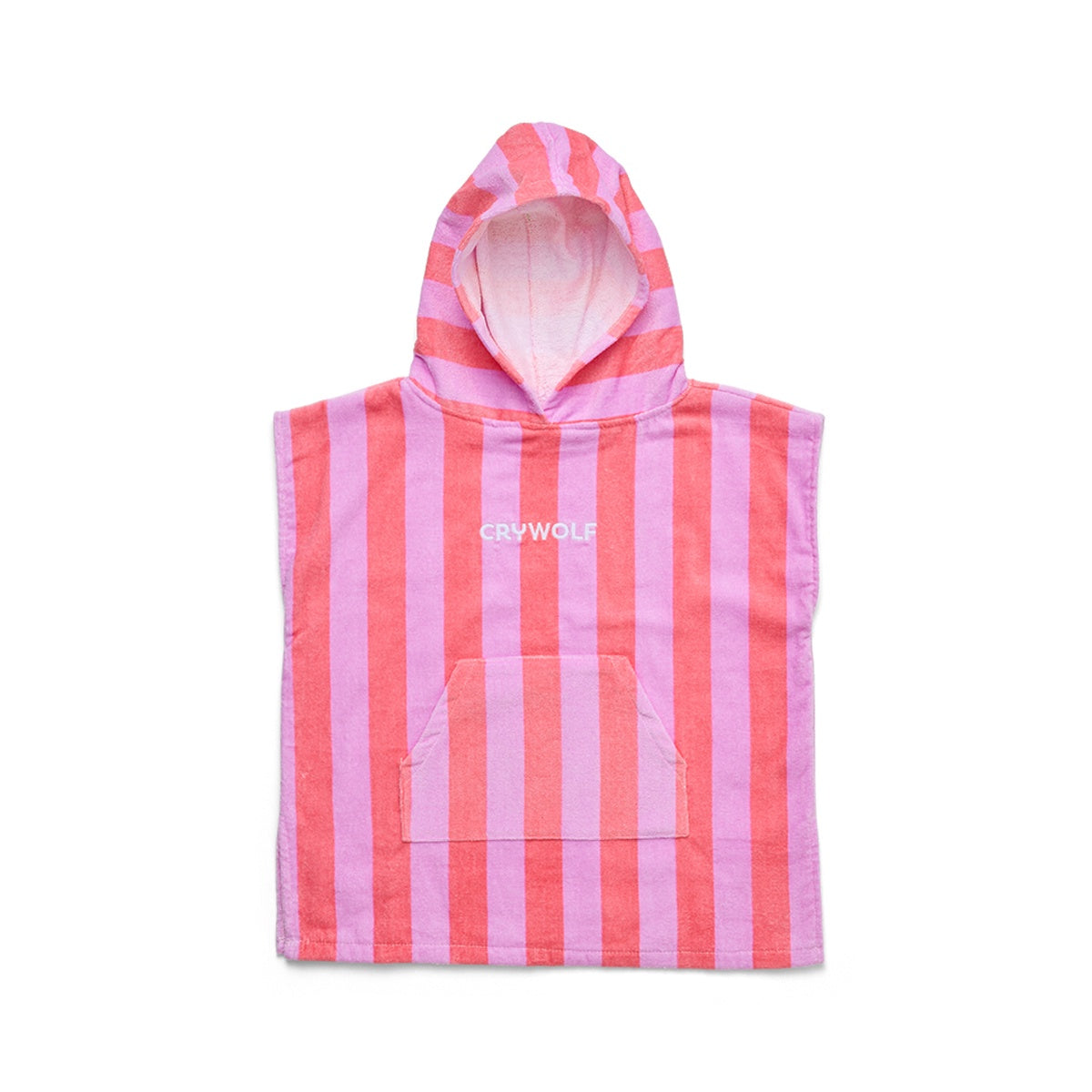 HOODED TOWEL - Flamingo Stripe | CRYWOLF