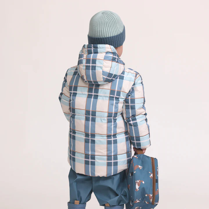 Reversible Eco-Puffer - Blue Plaid | Crywolf