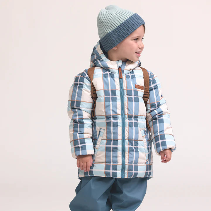 Reversible Eco-Puffer - Blue Plaid | Crywolf