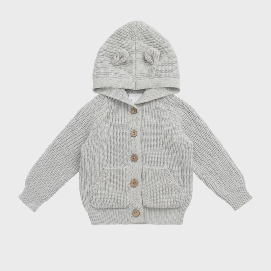Bear Cardigan - Powder Marle | Jamie Kay