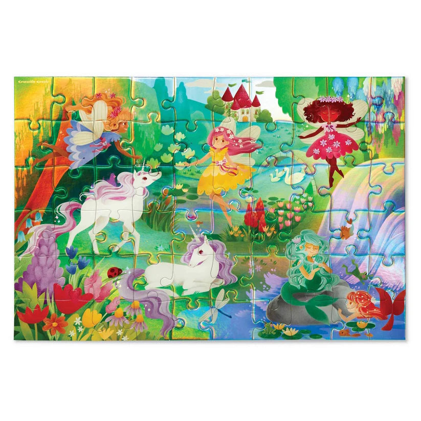 60 Piece Holographic Puzzle - Magical Friends | Crocodile Creek