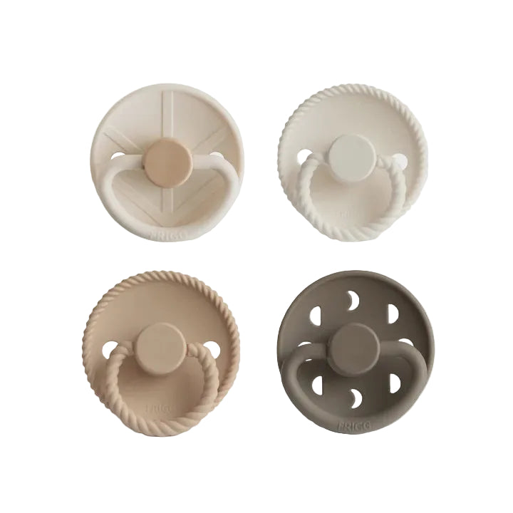 4-Pack Pacifiers - Round Latex - Crystal Sparkle | Frigg