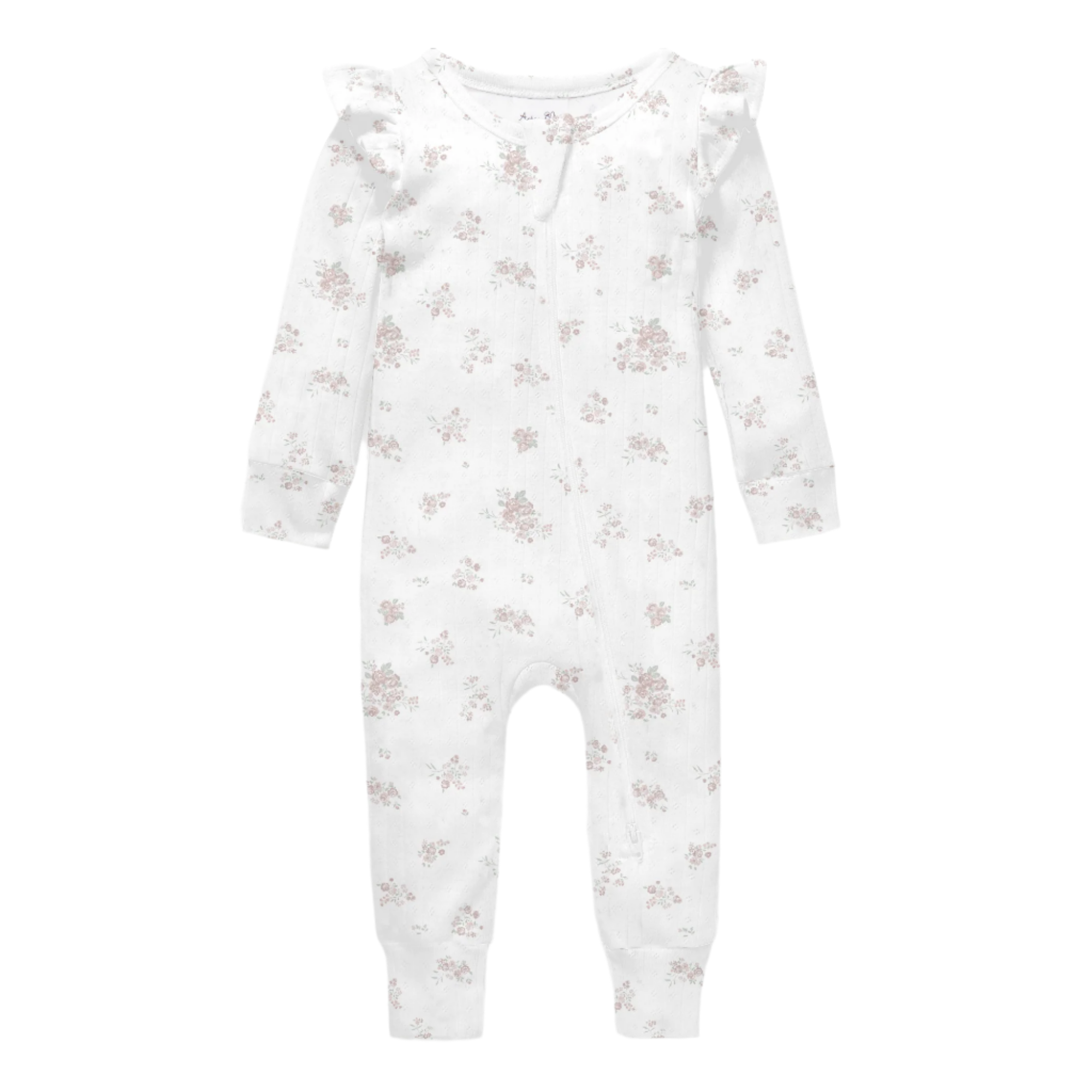 POSIE FLORAL ZIP ROMPER || White | Aster & Oak