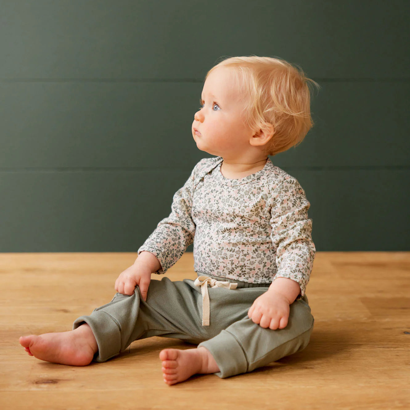 DRAWSTRING PANTS - Nettle | Nature Baby