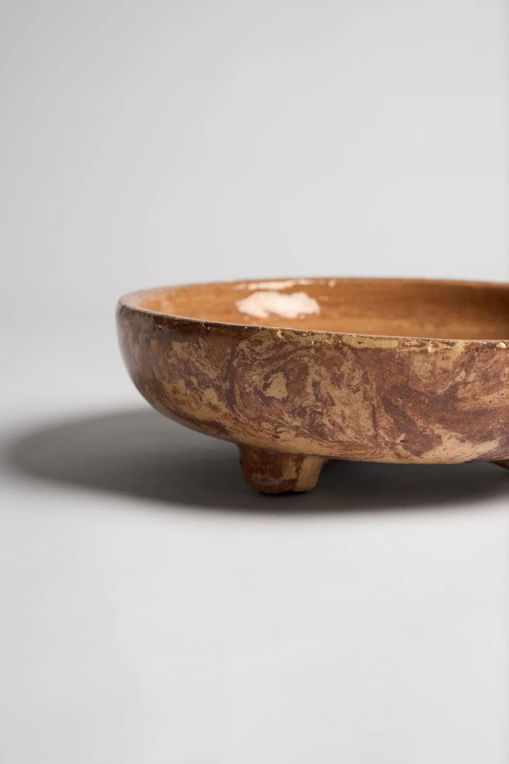 Harvenwood Footed Bowl - Large - Sand/Brown | Ned Collections