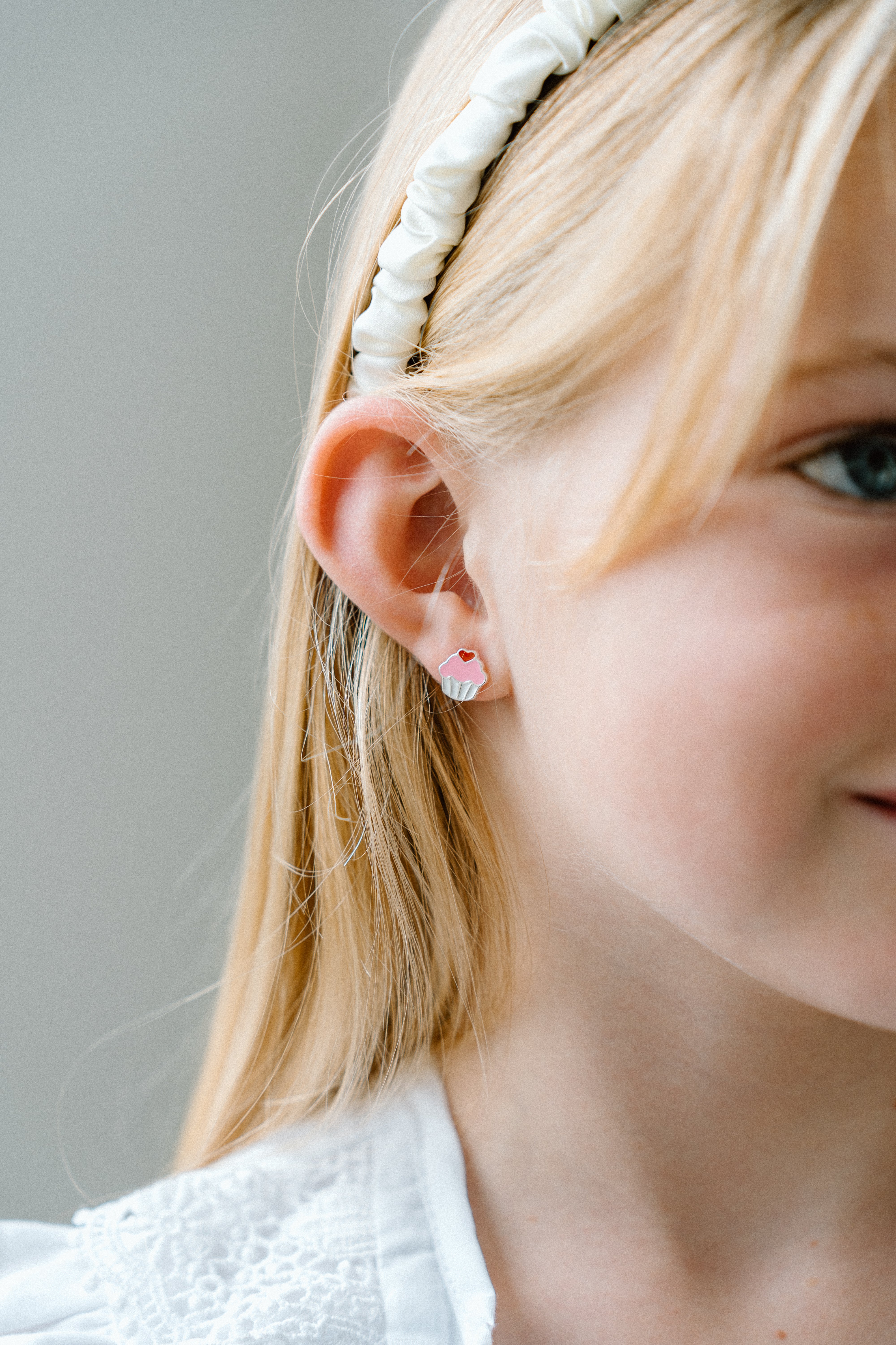 Cupcake Enamel Studs - Silver | Silver Linings Collective