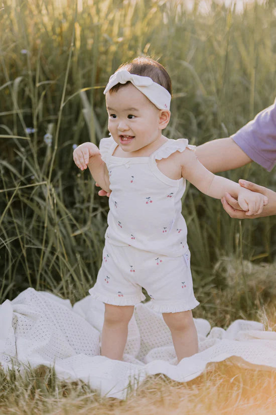 Cherry Ruffle Set | Natural | Aster & Oak