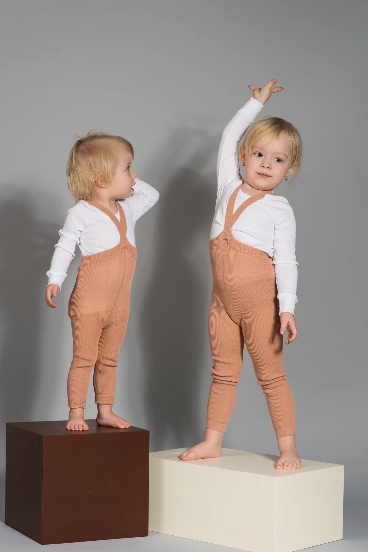 Footless Cotton Tights - Light Brown | Silly Silas