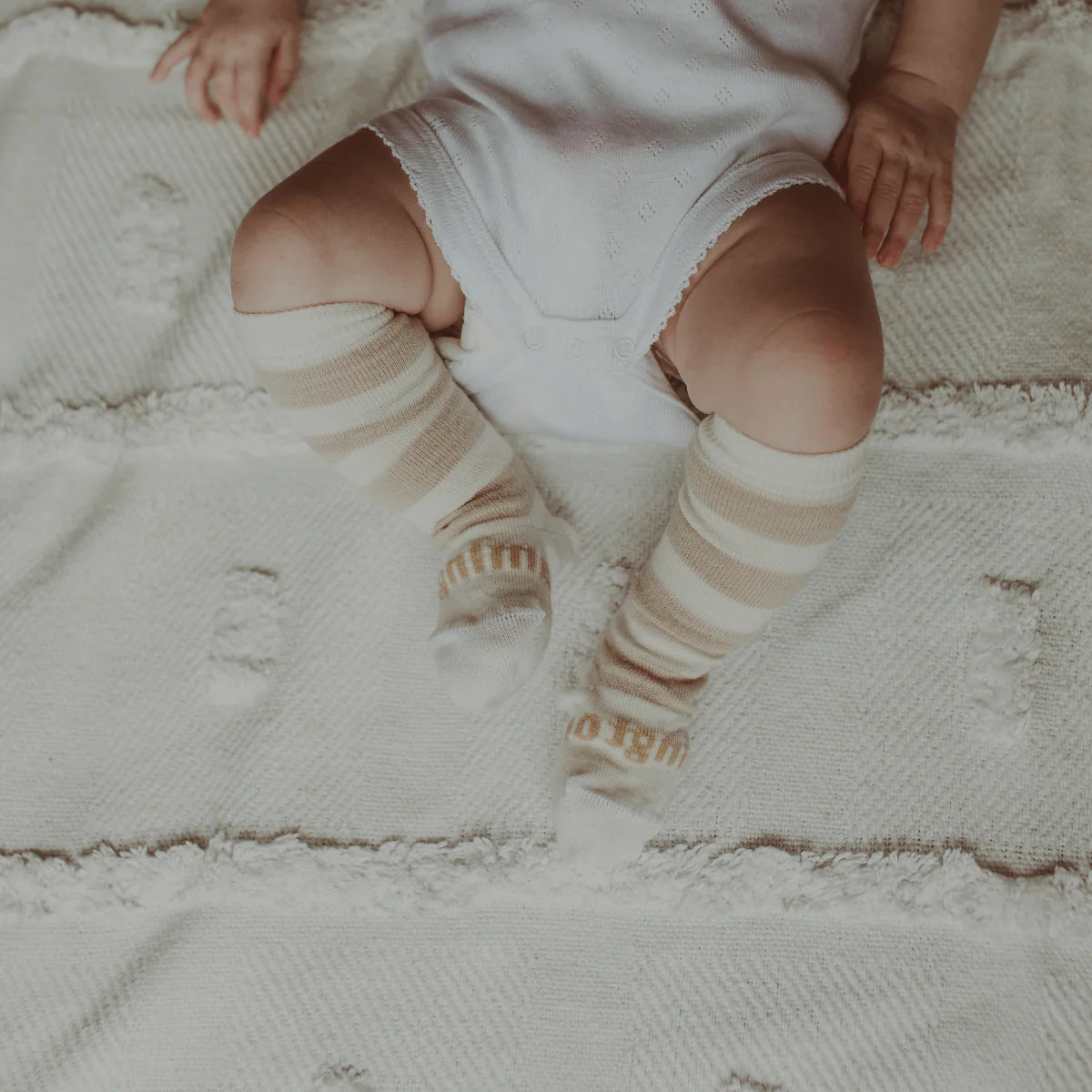 Merino Wool Knee High Socks | BABY | Dandelion | Lamington Socks
