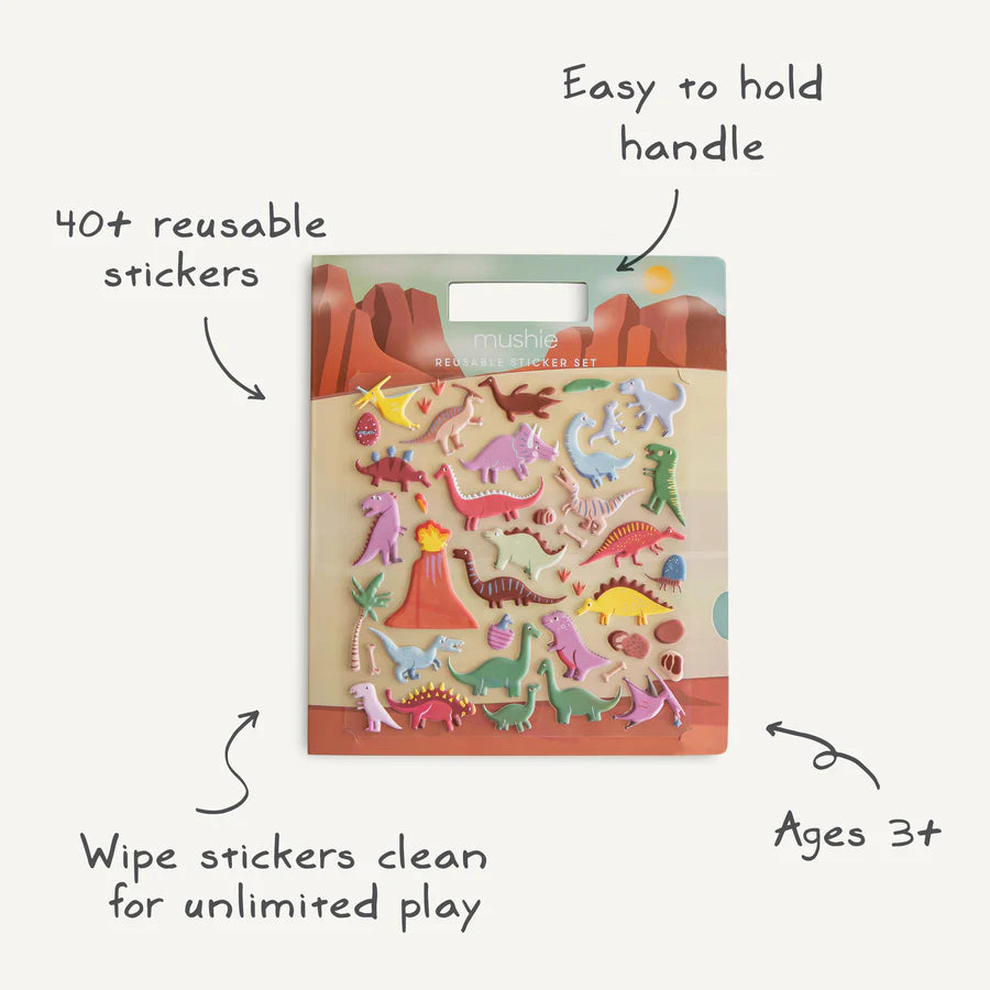 Reusable Sticker Set - Dinosaurs | Mushie