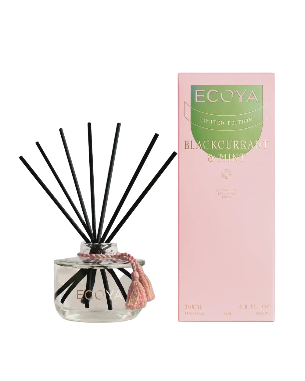 High Summer 2026 - 200ml Reed Diffuser - Blackcurrant & Mint | Ecoya
