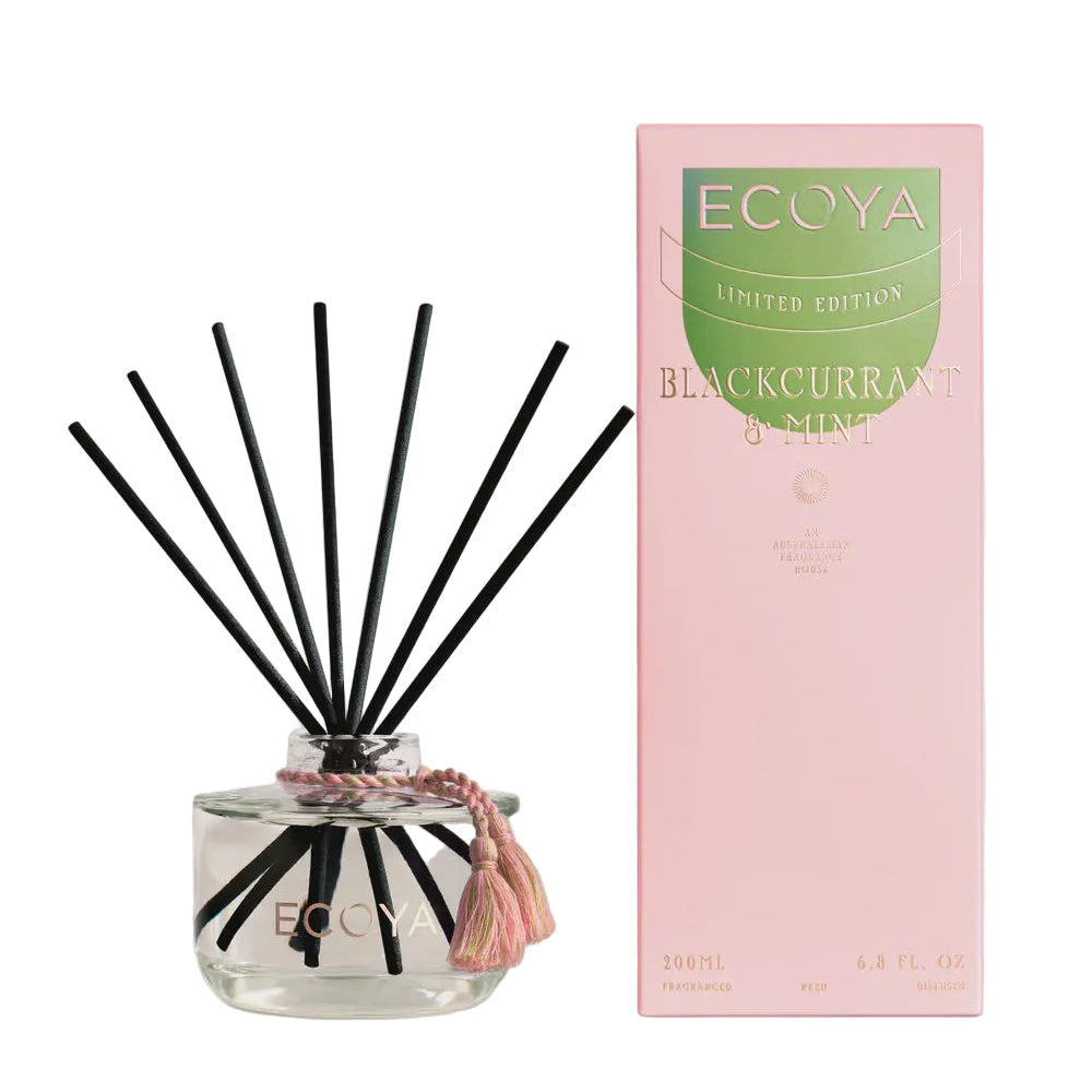 High Summer 2026 - 200ml Reed Diffuser - Blackcurrant & Mint | Ecoya