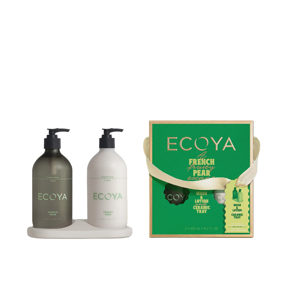 French Pear Bathroom Gift Set Holiday Collection | Ecoya