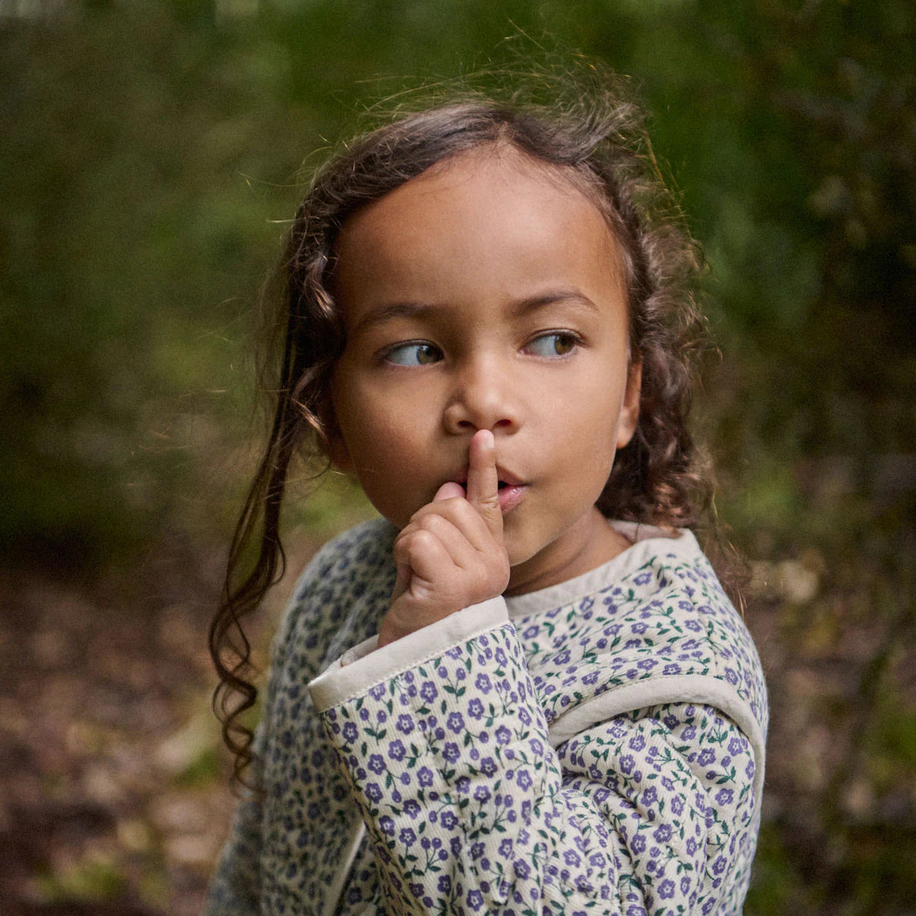 EDITH QUILTED JACKET - Briarwood Heron Print | Nature Baby