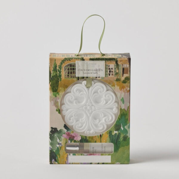 Country Garden Scented Ceramic Disc - Lavender & Vanilla | Pilbeam Living