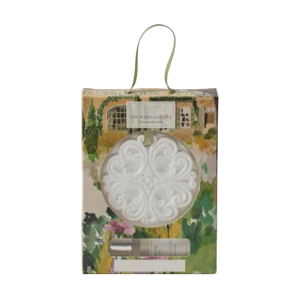 Country Garden Scented Ceramic Disc - Lavender & Vanilla | Pilbeam Living