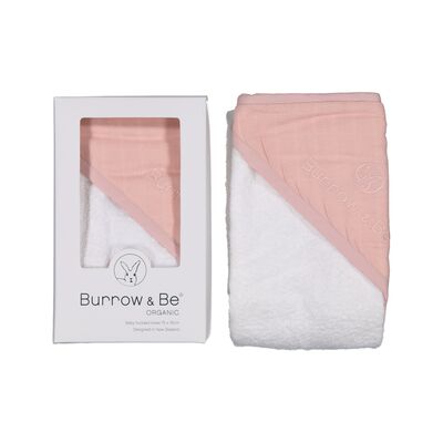 Baby Hooded Towel - Dusty Rose | Burrow & Be