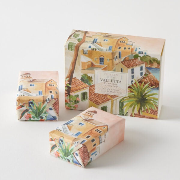 Valletta Scented Soap Gift - Set of 2 - French Linen | Pilbeam Living