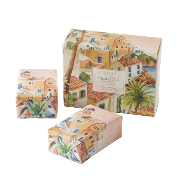 Valletta Scented Soap Gift - Set of 2 - French Linen | Pilbeam Living