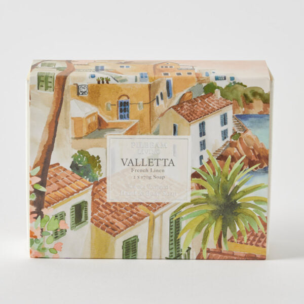 Valletta Scented Soap Gift - Set of 2 - French Linen | Pilbeam Living