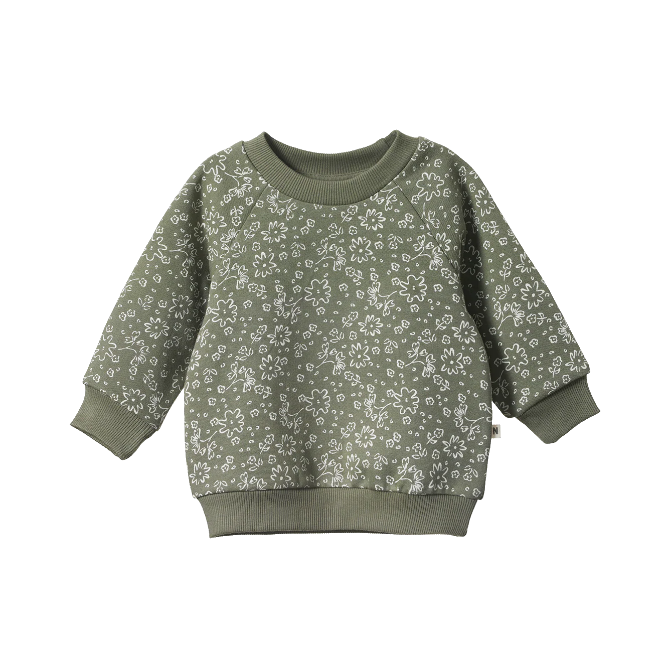 EMERSON SWEATER - Bloomsbury Nettle Print | Nature Baby