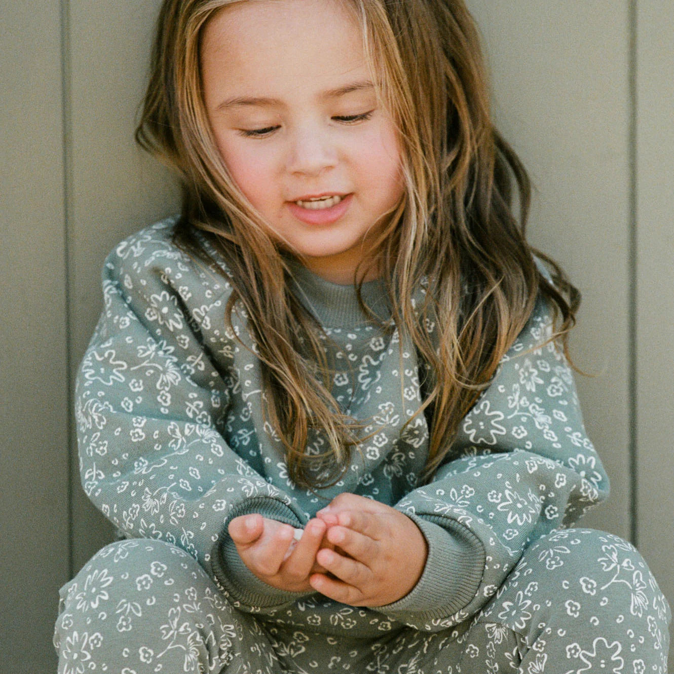 EMERSON SWEATER - Bloomsbury Nettle Print | Nature Baby