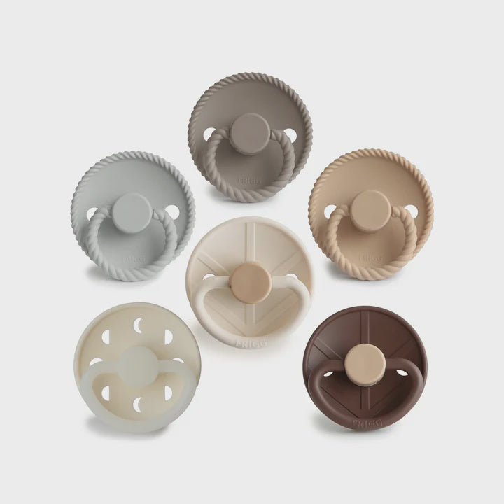 6-Pack Pacifiers - Latex - Earthy Wonder | Frigg