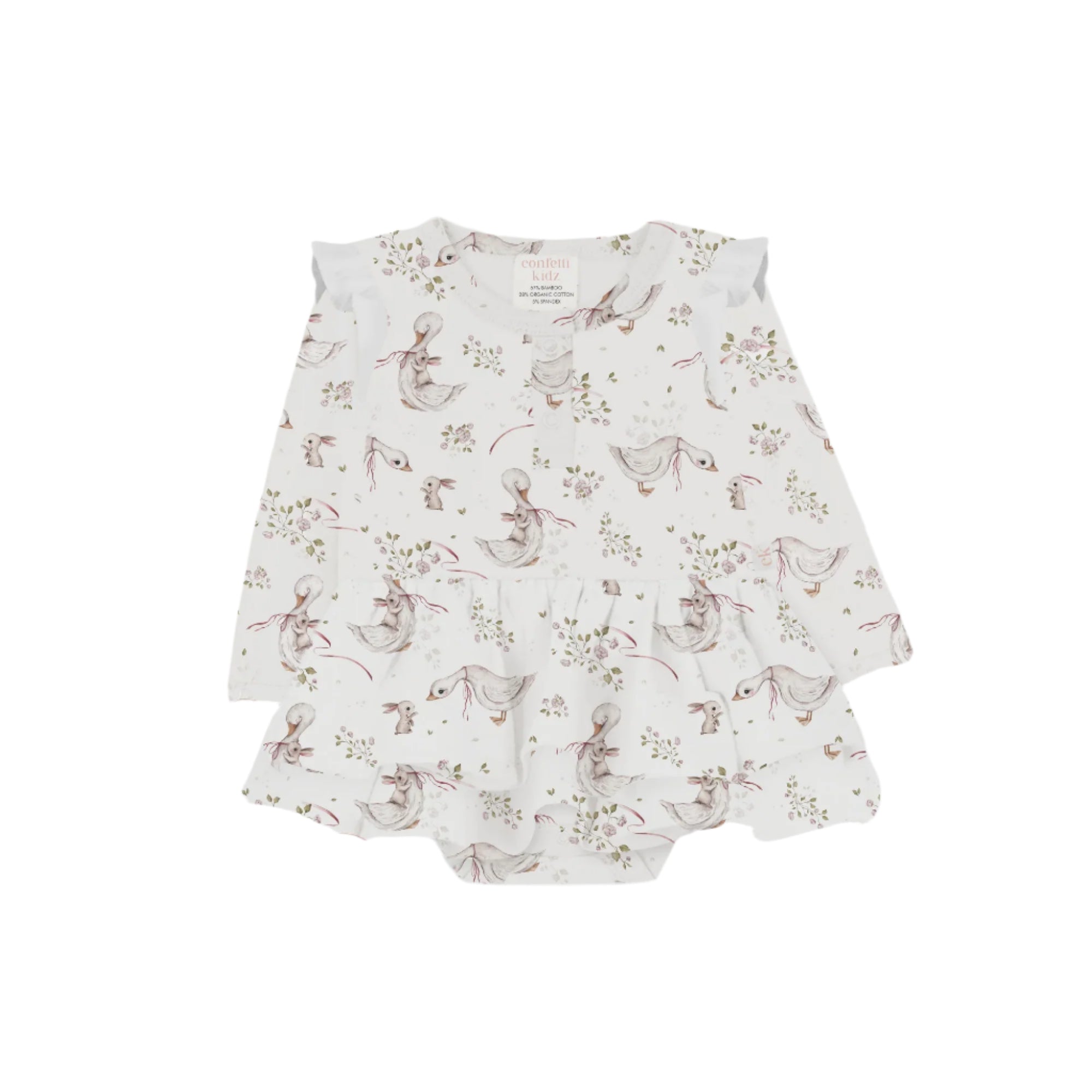 Onesie Flutter Dress || Forever Friends | Confetti Kidz