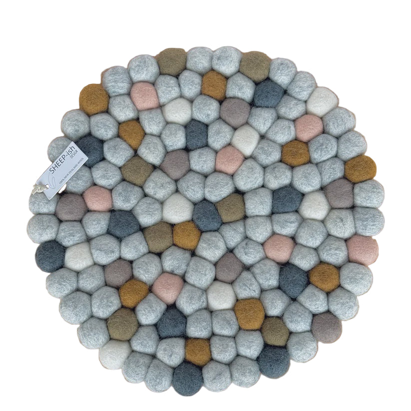 Felt Ball Pot Stand - Earthy Multi | SHEEP-ish