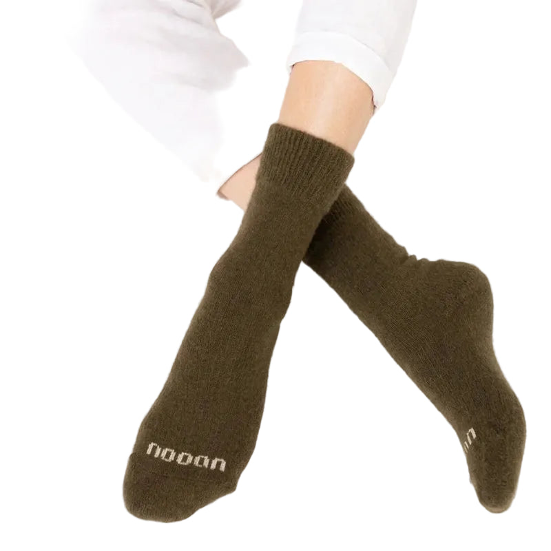 Yan Possum Merino Wool Socks - Military Olive | Nooan